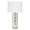 Irene Table Lamp Silver with 3-Way Rotary Switch & Linen Shade - Splendor Home: Mercury Glass, Modern Decor - 2 of 4