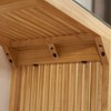 Wooden Console Table with Bench, Entryway Hallway Accent Furniture, Pine Indoor Wood Bench for Entryway, Living Room - 4 of 4