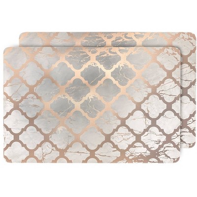 Dainty Home Marble Cork 12" x 18" Placemats Set Of 2