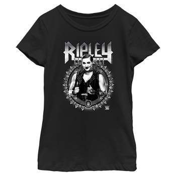 Girl's WWE Ripley Black and White Photo T-Shirt