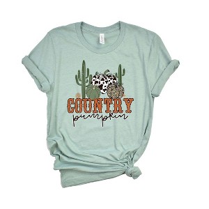 Simply Sage Market Women's Country Pumpkin Cactus Short Sleeve Graphic Tee - 1 of 2