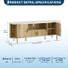 Acekool 70" Fluted TV Stand with Faux Marble Top, Adjustable Shelves & Sliding Doors, Media Console for TVs up to 80”, Navy Blue - 2 of 4