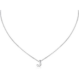 Small Initial Necklace for Women, Stainless Steel Tiny Letter Personalized Pendant - 1 of 4