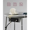 VASAGLE Side Table with Charging Station, Round End Table With Fabric Storage Box, for Living Room, Bedroom, Nightstand with Power Outlets USB Ports - 4 of 4