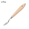 Unique Bargains Stainless Steel Pointy Wood Handle Painting Mixing Knife 4 Pcs - 3 of 4
