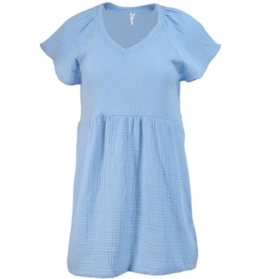 Split Coast Women's 2 Pocket Double Gauze Cover Up Dress : Target