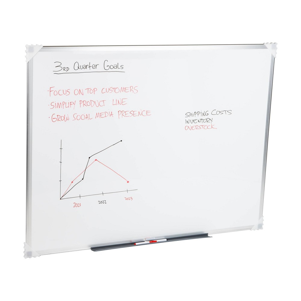 Photos - Dry Erase Board / Flipchart Mind Reader 9 to 5 Collection Dry Erase Magnetic Board 36"x 48" Wall Mount