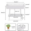 Artloge 30 Inch Tall White Wooden Plant Stand  2 Tier Bonsai Display Rack Planter Flower Holder with Storage Shelf for Living Room & Balcony Decor - 4 of 4