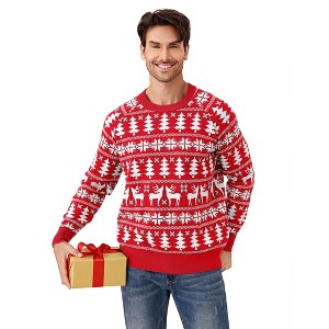 Clearlove Men's Ugly Christmas Slim Fit Knitted Pullover Sweater - 1 of 4
