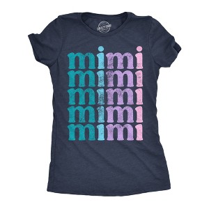 Womens Funny T Shirts Mimi Stacked Sarcastic Mothers Day Graphic Novelty Tee for Ladies - Crazy Dog Women's T Shirt - 1 of 4