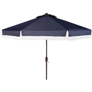 Milan Fringe 9Ft Crank Push Button Tilt Umbrella - PAT8008 - Safavieh - 1 of 4