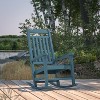 Merrick Lane Poly Resin Indoor/Outdoor Rocking Chair - 2 of 4