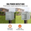 VEVOR 30 Amp RV Power Outlet Box, 125/250 Volt, Enclosed Lockable Outdoor RV Receptacle Box, NEMA TT-30R Weatherproof Electrical Panel, Gray - 3 of 4