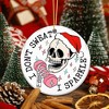 I Don’t Sweat I Sparkle Christmas – Skull Christmas Ornament 2025, Funny Skeleton Gym Ornament - 3 of 4