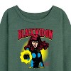 Women's - Marvel - Black Widow Logo Lightweight French Terry Wide Neck Long Sleeve Shirt - 2 of 4