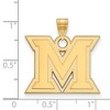 Black Bow Jewelry 10k Yellow Gold Miami Redhawks NCAA Large Pendant - 2 of 3