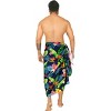 HAPPY BAY Men's Standard Beachwear Summer Sarong Pareo Wrap Han, Floral - 3 of 3