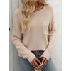 Coolmee Long Sleeve Shirts for Women Casual Knit Fall Fashion Dressy Blouses Teacher Outfits - 3 of 4