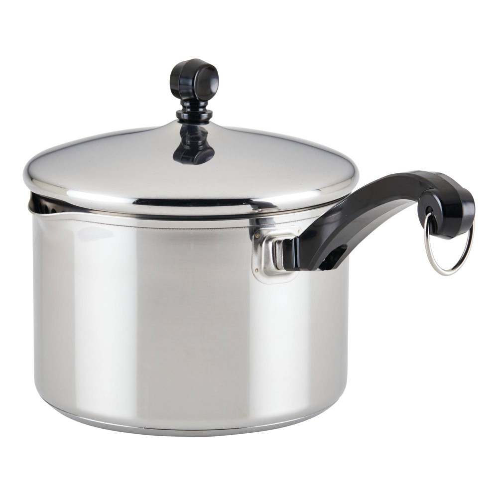Photos - Pan Farberware Classic Series 3qt Stainless Steel Straining Sauce  with Lid
