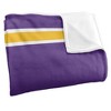 Williams College Logo Stripe Silky Touch Blanket White 50x60 - 3 of 4