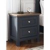Signature Design by Ashley Landocken Two Drawer Nightstand, Blue - 3 of 4