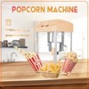 Angel Sar 4oz Tabletop Popcorn Machine with Stainless Steel Kettle, 300W Electric Popper with Warming Light & Scoop, Orange Retro Style - 3 of 4
