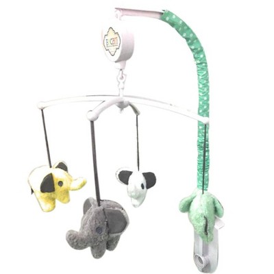 Bacati - Elephants Mint/Yellow/Grey Musical Mobile