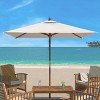Velop 7.5 Ft Square Wooden Pulley Market Umbrella - PAT8409 - Safavieh - 2 of 3