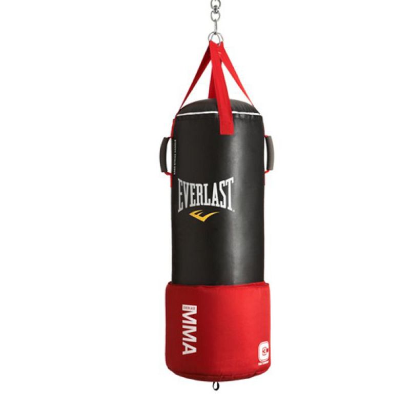Everlast Omnistrike MMA 80 Pound Gym Boxing Punching Heavy Bag with Heavy Duty Nylon Straps for Kickboxing and Training, Black, 1 of 5