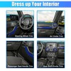 Unique Bargains Full Set Trim Kit for Jeep Wrangler 11-18 2 Door 4-Door Steering Wheel Center Console Air Outlet Trim Blue 21 Pcs - 4 of 4