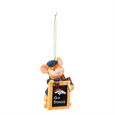 Denver Broncos, Holiday Mouse Ornament