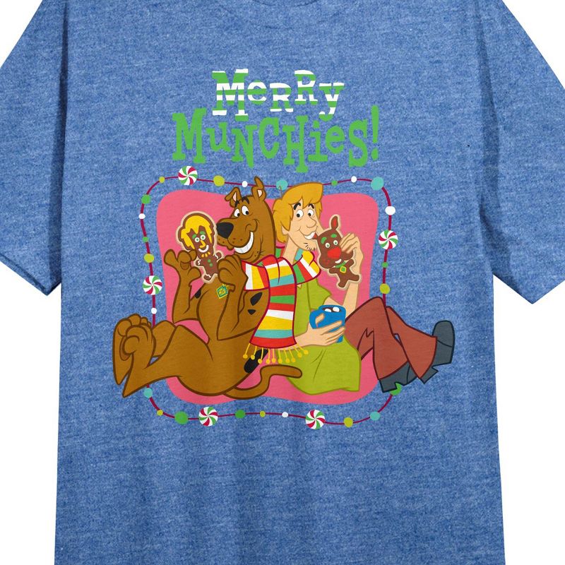 Scooby Doo "Merry Munchies" Women's Royal Blue Short Sleeve Sleep Shirt, 2 of 3