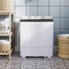 Costway 20lbs Compact Mini Portable Twin Tub Washing Machine Washer Spain Spinner Gray/Black - 4 of 4