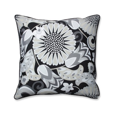 Outdoor/indoor Sophia Black Floor Pillow - Pillow Perfect : Target