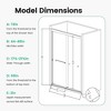NicBex Shower Door for Bathroom 72"H Semi-Frameless Double Sliding Shower Doors with 1/4" (6mm) Thick SGCC Tempered Glass, Matte Black - 3 of 4