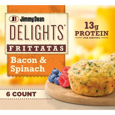 Jimmy Dean Delights Frozen Bacon & Spinach Frittatas - 6ct/12oz