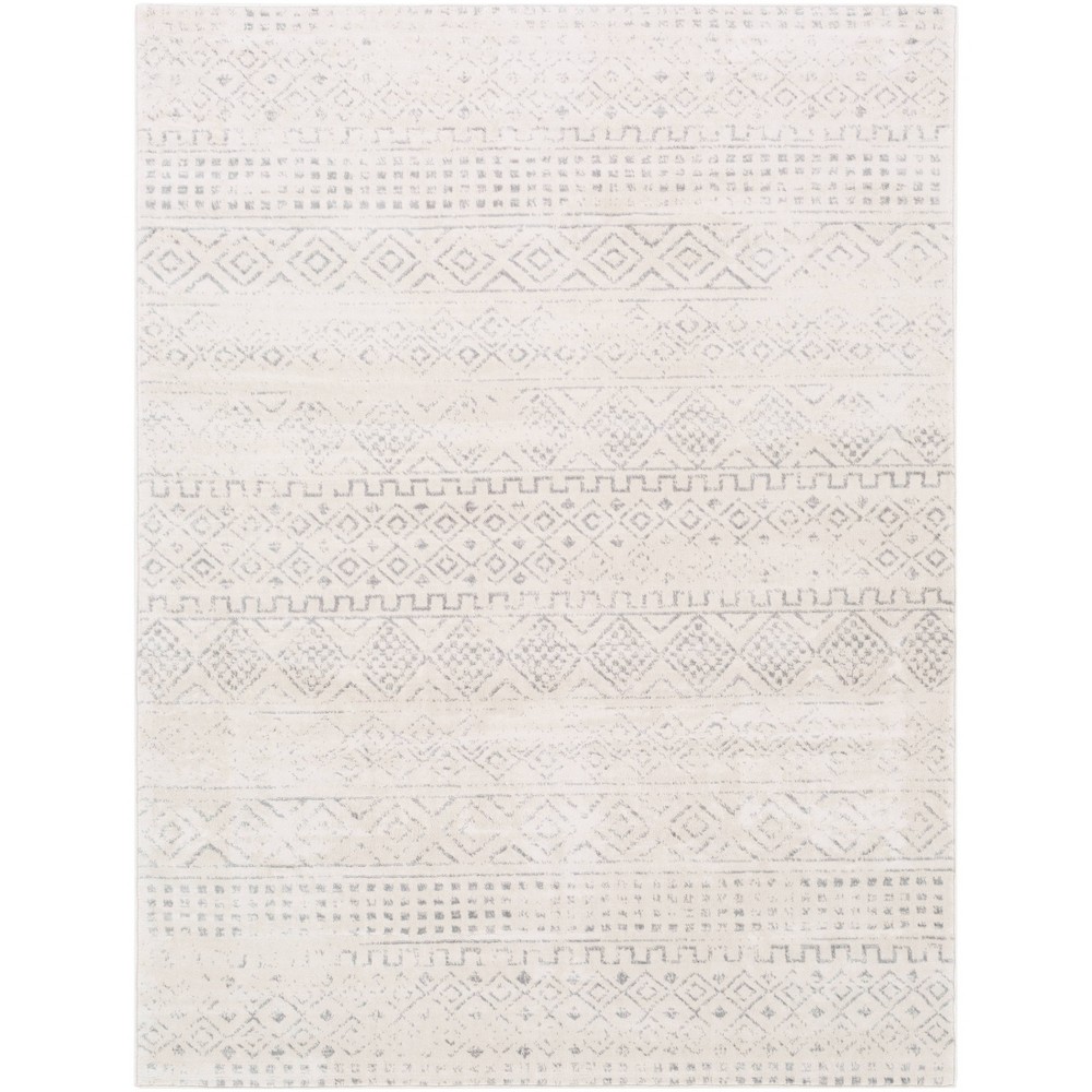 Photos - Area Rug Livabliss 5'3"x7'1" Beckett Global Rugs Cream/Light Gray: Traditional Indoor Rectangle, Stain & Fade-Resistant