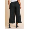Women's Wide Leg Pant with Elastic Waist, Pockets, and Frayed Hem - umgee - 2 of 2