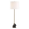 Uttermost Rowland Buffet Lamp-Faceted Black & White Marble with Brass Accents - 4 of 4
