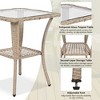 Sapphtopaz Outdoor Patio Furniture Set Lounge Rattan 360 Degree Swivel Chairs with Cushions Square Coffee Table for Garden, Terrace, Backyard - 4 of 4
