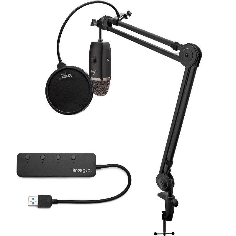 Blue Microphones Yeti X Mic Bundle with Knox Boom Arm, Pop Filter and USB Hub, 2 of 4