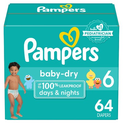 Image of Pampers Baby Dry Diapers Super Pack - Size 6 - 64ct