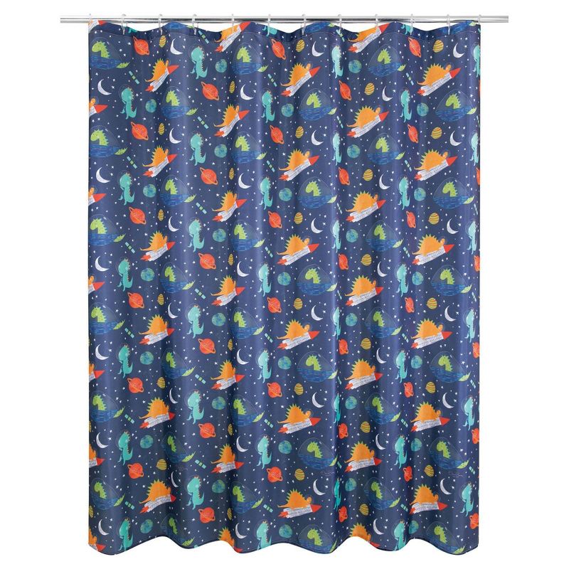 Space O Saurous Kids&#39; Shower Curtain - Allure Home Creations, 1 of 9