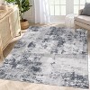 10'x13' Washable Modern Abstract Rug, Thin Foldable, Non-Slip, Non-Shedding, Easy Care for Living Room, Bedroom, Kitchen, Dining, Blue/Yellow - 3 of 4