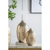 Gulches 9*9*13.5" Aluminum Vase, Gold Streaks - 4 of 4