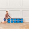 ECR4Kids Streamline 10 Cubby Tray Cabinet with 10 Scoop Front Storage Bins, 2x5, White Wash - 4 of 4