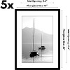 Americanflat 16x22 Picture Frame with Polished Plexiglass - Set of 5 - Use as 12x18 Frame with Mat or 16x22 Frame Without Mat - Black - 3 of 4