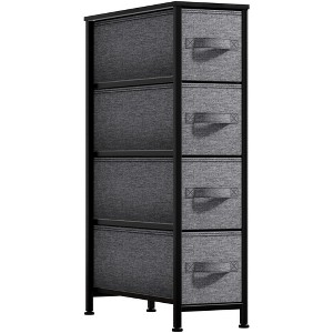 Sorbus 4 Drawers Narrow Dresser - with Steel Frame, Wood Top & Easy Pull Fabric Bins for Small Spaces, Closets, Bedroom, Bathroom & Laundry - 1 of 4