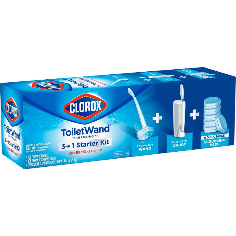 Clorox ToiletWand Disposable Toilet Cleaning System - ToiletWand Storage Caddy and 6 Refill Heads, 3 of 15