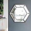 FONTOI Hexagon Wall Mirror with Contemporary Glass Design, Modern Decorative Accent for Living Room, Entryway, Bedroom, Silver, 20.7"*1.6"*17.9" - 3 of 4
